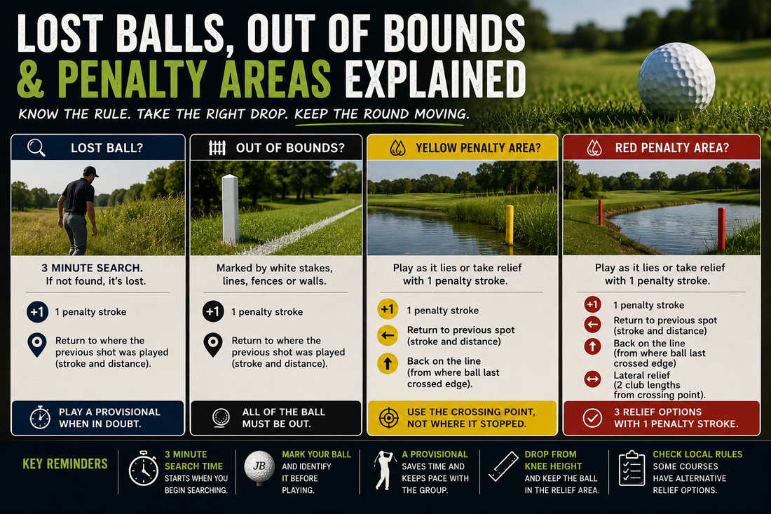 Lost Balls, Out of Bounds and Penalty Areas Explained